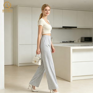 <span class=keywords><strong>Pantalon</strong></span> <span class=keywords><strong>droit</strong></span> pour <span class=keywords><strong>femme</strong></span> OEM ODM de haute qualité, coupe ample, style tendance, élégant, en <span class=keywords><strong>velours</strong></span>, 100 % coton, infroissable - Product Image 2