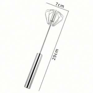 Batidor de huevos de acero inoxidable Shopify, batidor de huevos, batidor de mano, batidor de huevos semiautomático giratorio - Product Image 2