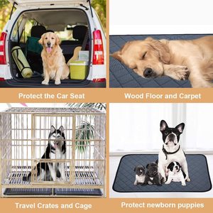 Almohadilla lavable para orina de perro, absorbente rápido, reutilizable, con fondo impermeable, antideslizante, para entrenamiento, <span class=keywords><strong>jaula</strong></span> de viaje para mascotas - Product Image 6
