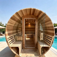 Ruang Sauna Uap Kering Luar Ruangan Harga Grosir, Kayu Solid, Pelat Karbon, Inframerah Jauh, Panel Kontrol Pintar