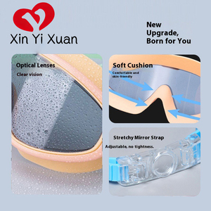 xin yi xuan Kids <b>Large</b> <b>Frame</b> Swim Goggles Custom Logo Anti Fog Soft Silicone UV Protection Leakproof Swimming Glasses - Product Image 3