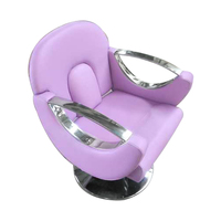 Fauteuil mobilier de salon de coiffure haut de gamme chaise de salon de coiffure violette