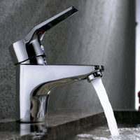 Grifo Mezclador Monomando Comercial de Aleación de Zinc para Lavabo, Montado en Cubierta, Agua Fría y Caliente, para Proyectos de Baños Escolares