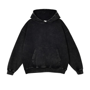 Sudadera con capucha Vintage lavada con ácido <span class=keywords><strong>de</strong></span> algodón 100% <span class=keywords><strong>nueva</strong></span> <span class=keywords><strong>serie</strong></span> High Street con cuello con capucha patrón <span class=keywords><strong>de</strong></span> suéter viejo lavado con piedra - Product Image 5