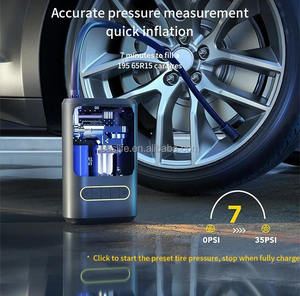 Dubbele Startaansteker + Draadloze Draagbare Luchtcompressor Luchtpomp Met Powerbank Functie Bandeninflators - Product Image 6