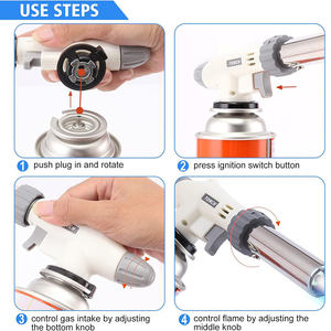 Outil <span class=keywords><strong>de</strong></span> grillage <span class=keywords><strong>professionnel</strong></span> Torche au butane <span class=keywords><strong>Cuisine</strong></span> Flamme réglable Torche culinaire Chef Torche <span class=keywords><strong>de</strong></span> cuisson Briquet - Product Image 3