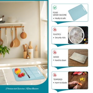 <span class=keywords><strong>OEM</strong></span> matras pemotong karet silikon fleksibel aman aman aman papan potong silikon kustom blok pemotong lipat - Product Image 4