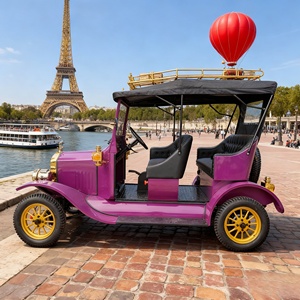 Véhicule électrique vintage, voiture <span class=keywords><strong>de</strong></span> tourisme à l'ancienne pour accessoire photo et navette pour les clients <span class=keywords><strong>de</strong></span> l'hôtel, voiture classique rétro <span class=keywords><strong>de</strong></span> luxe - Product Image 6