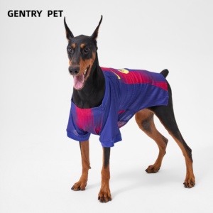 Chaleco Deportivo de Fútbol para Mascotas, de Poliéster, con Rayas Rojas y Azules, Transpirable, Protector Solar, Fácil de Limpiar, Estilo <span class=keywords><strong>Barcelona</strong></span> - Product Image 3