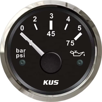KUS Triple Gauge Universal Automotive Water Temperature Oil Pressure Meter Voltmeter Kit Garansi 1 Tahun untuk Toyota 1969-1988