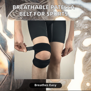 Cinturón Deportivo para Rótula, Transpirable, Absorbente de Impactos, con Compresión, Protección Integral, Antideslizante, Delgado, de Spandex y Nailon - Product Image 2