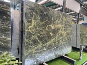 מונט טבעי יער עמוק שיש ירוק עיצוב פנים יוקרתי - Product Image 3