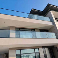 Aluminium-Legierung Treppengeländer Aufputzmontage U-förmig für Villen-Terrassen Einkaufszentren Gewerbliche Wohnungen - Modern Minimalistisch
