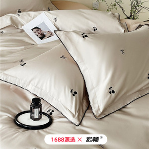 1688 100% Cotton Embroidery Four-Piece <b>Bedding</b> <b>Set</b> Soft Skin-Friendly Breathable For All Seasons - Product Image 3