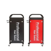 Carrito de Peluquería con Ruedas de Cinco Niveles, Carro Multifuncional con Ruedas para Salones, Estante de Almacenamiento Metálico para Permanentes y Coloración