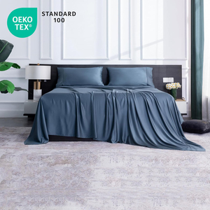 Juego de sábanas de bambú refrescantes de lujo de 4 Uds., juego de sábanas/funda nórdica, juego de cama con funda de almohada - Product Image 2