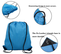 Sac à cordon personnalisé avec logo promotionnel, en polyester 210D, pour le shopping, le sport et la gym.