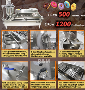 Thương mại một beignet hoàn toàn donat Fry bóng mochi tự động maquina Para de hacer donas Fryer Donut Making Maker Donut máy - Product Image 3