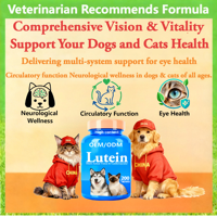 Complément alimentaire pour chiens et chats à haute teneur en silymarine et complexe de vitamines B, absorption rapide, comprimés sûrs, soutien immunitaire, santé des articulations, santé vasculaire