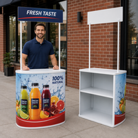 Table de promotion portable pour salon professionnel, comptoir promotionnel en PP, table pliante, comptoir publicitaire portable pour supermarché