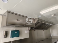Remorque alimentaire mobile carrée de 19 pieds pour crème glacée, camion-restaurant avec service personnalisé