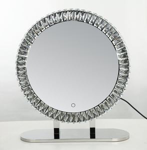 Espejo de <span class=keywords><strong>maquillaje</strong></span> de cristal redondo <span class=keywords><strong>para</strong></span> el hogar, <span class=keywords><strong>luz</strong></span> LED, fabricante de plata, decoración de pared grande personalizada, Metal <span class=keywords><strong>con</strong></span> <span class=keywords><strong>luz</strong></span> Led IP44 - Product Image 3