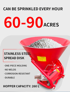 La Chine fabricant CE a approuvé l'épandeur d'engrais de trémie de fer rouge de trémie de tracteur de pelouse de sel de <span class=keywords><strong>semoir</strong></span> d'herbe à haute efficacité - Product Image 4