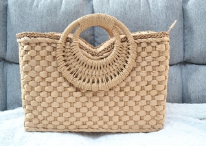 Nouveau <span class=keywords><strong>sac</strong></span> de plage élégant de style bohème, pochette rétro en rotin, <span class=keywords><strong>sac</strong></span> à bandoulière, <span class=keywords><strong>sac</strong></span> fourre-tout d'été, grande capacité, sacs à main à poignée ronde - Product Image 5