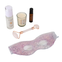 Sérum pour le visage à Quartz Rose, 1 pièce, huile à la lavande, cire parfumée, masque pour les yeux, Gel scintillant