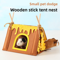 Tente pour animaux de compagnie en tissu rectangulaire pour petits animaux Cachette réutilisable pour lapins écureuils hérissons cochons d'inde Hamsters