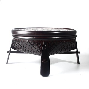 <b>Bamboo</b> Woven Coffee <b>Table</b> With Tea Set Storage Handmade Asian Style Antique Design For Kung Fu Tea Ceremony - Product Image 5