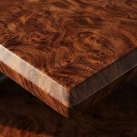 Bureau de direction intelligent à LED 2400 mm, table de PDG en bois de placage naturel avec finition cristal, MDF E1, mobilier de bureau