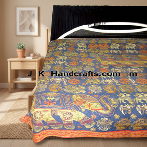 ผ้าคลุมเตียงสไตล์โบฮีเมียน Banjara อินเดียพิมพ์ลายคิงส์อินเดีย - Product Image 3
