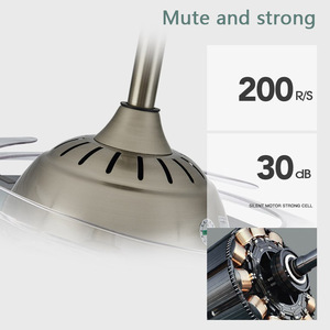 Kipas Angin Atap Mewah 72W, Remote Control LED 6 Kecepatan, Lampu Kipas Langit-langit Kebisingan Rendah untuk Kamar Tidur, Lampu Ruang Tamu - Product Image 6