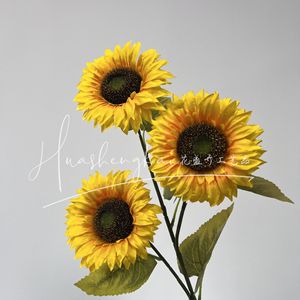 Sunflower <b>Artificial</b> <b>Flower</b> Bouquet Silk High Simulation Rustic Wedding Decoration - Product Image 4