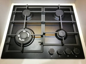 <span class=keywords><strong>Encimera</strong></span> <span class=keywords><strong>de</strong></span> <span class=keywords><strong>Gas</strong></span> esmaltada con Panel <span class=keywords><strong>de</strong></span> vidrio <span class=keywords><strong>de</strong></span> 60cm, 4 quemadores, electrodomésticos <span class=keywords><strong>de</strong></span> cocina domésticos <span class=keywords><strong>de</strong></span> hierro fundido automáticos con batería hechos en China LPG - Product Image 2