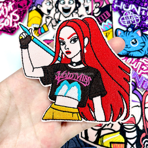 Parches Bordados Kpop Hunters, Insignias Termoadhesivas <span class=keywords><strong>de</strong></span> Anime Girl Idol, Apliques Personalizados Estilo Manga para Accesorios <span class=keywords><strong>de</strong></span> Ropa para Fans - Product Image 3