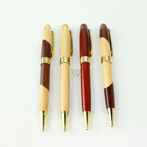 2024 Eco Friendly Promotional Wooden Pen Custom Logo Printing Gift Set Box Wooden Ballpoint Pen