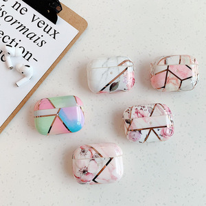 Electroplated Marble Earphone Case For <span class=keywords><strong>AirPods</strong></span> Pro Cases Cute Pink Soft Flowers Protective Cover for AirPod Air Pods Case - Product Image 4