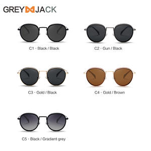 Gafas de Sol Redondas de Estilo Europeo Americano, Retro, Metálicas, Unisex, UV400, Polarizadas Tipo 3, Lentes TAC - Product Image 5