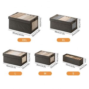 New Household <b>Wardrobe</b> Clothes Organizer Foldable Oxford Fabric Closet Storage <b>Box</b> for Clothes with Lid - Product Image 3