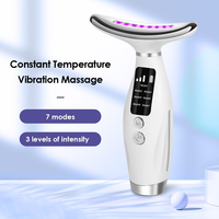 Masseur électrique vibrant anti-rides pour le visage et le cou, 7 couleurs, nettoyage et lifting de la peau, appareil de beauté