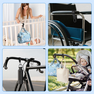 2 PCS Stroller <b>Hooks</b> for Bags Multipurpose Stroller Straps with Large Carabiner <b>Clip</b> for Strollers Organizer Accessories - Product Image 6