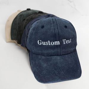 Custom One-Piece Embroidered Baseball Cap for <b>Men</b> and Women Adjustable with Sporty Style Dobby Fabric Hand-Embroidered Logo - Product Image 3