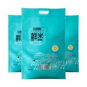 JTD制造商定制热卖5公斤大米塑料包装提手袋