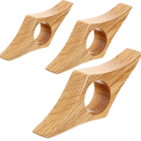 3pcs Marque-page en bois naturel durable pour les lecteurs Anneaux de lecture en bois pour les lecteurs Signets promotionnels littéraires