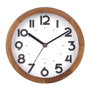 Small Wall <strong>Clock</strong>, 8 Inch Retro Decorative Wooden Wall <strong>Clock</strong>, Silent Non-Ticking Analog Round Hanging <strong>Clock</strong> for Living Room - Product Image 1