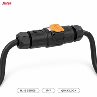 Connecteur hybride circulaire MJ16 en métal IP67, prise d'alimentation et de signal à 2 à 8 broches pour montage sur panneau, pour pack de batteries LiFePO4 BESS