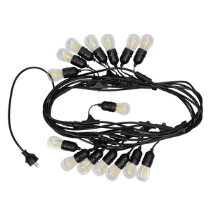 48 Foot Outdoor Weatherproof Flexible Led Light <b>String</b> Hanging Sockets Patio Lights - Product Image 2