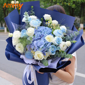 Papier d'emballage OYA imperméable de couleur unie AM-FMC07C Ammy 56 cm, pour la décoration de la maison, les bouquets de fleurs, les fournitures pour fleuristes - Product Image 5